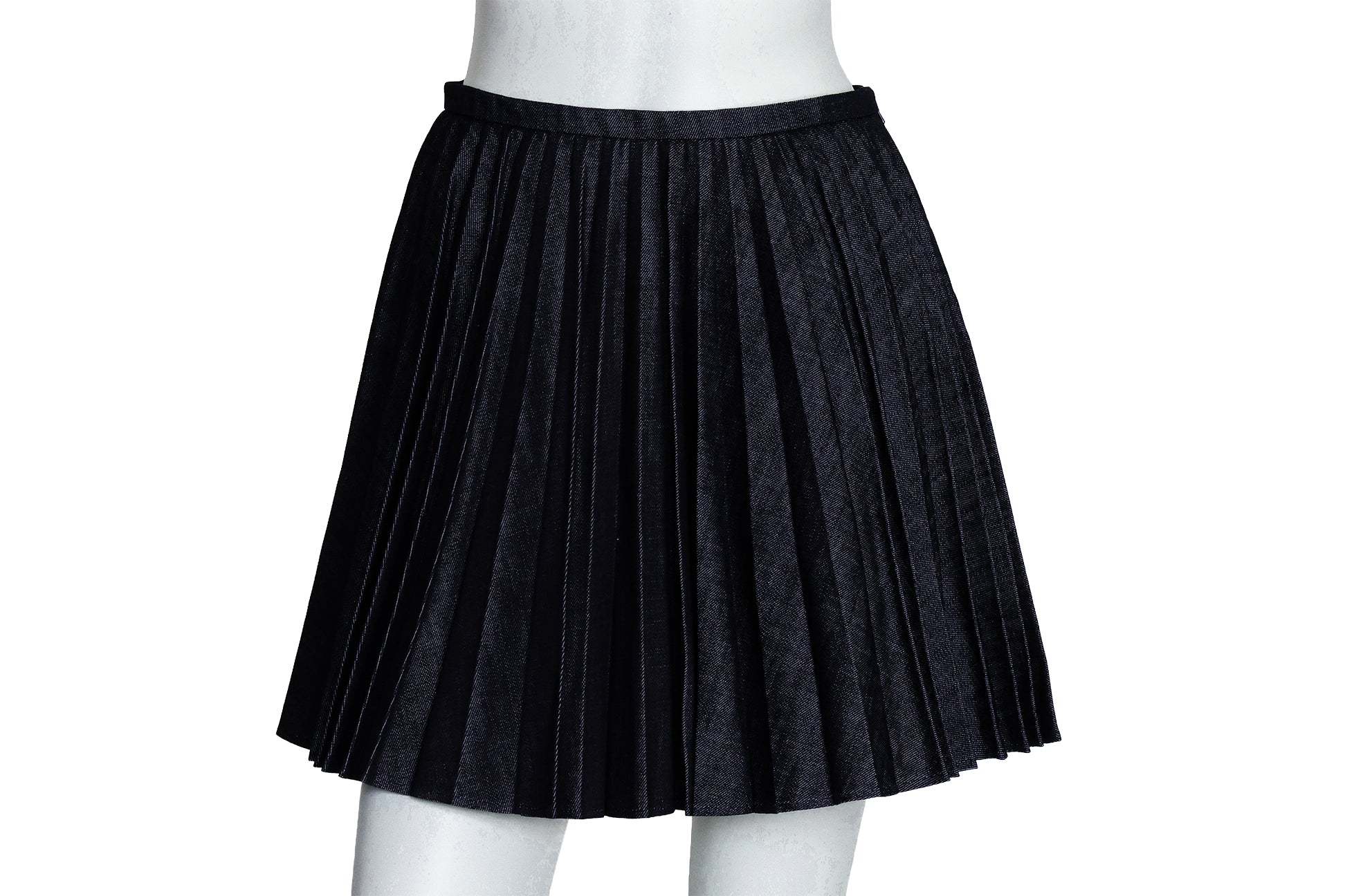 J.W. ANDERSON - A PLEATED DENIM MINI SKIRT