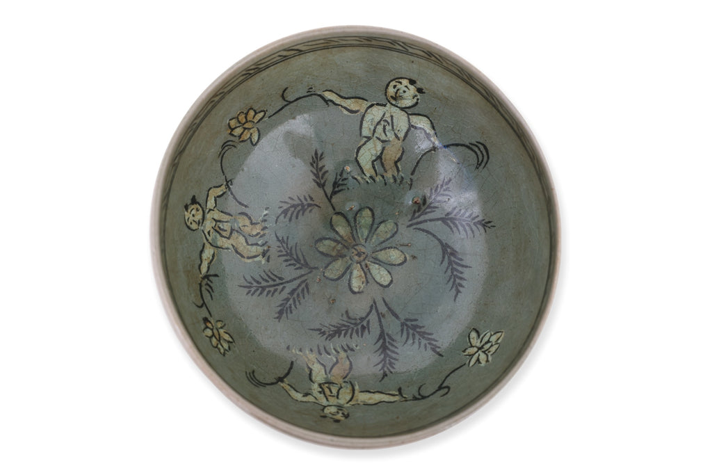 A KOREAN INLAID CELADON BOWL
