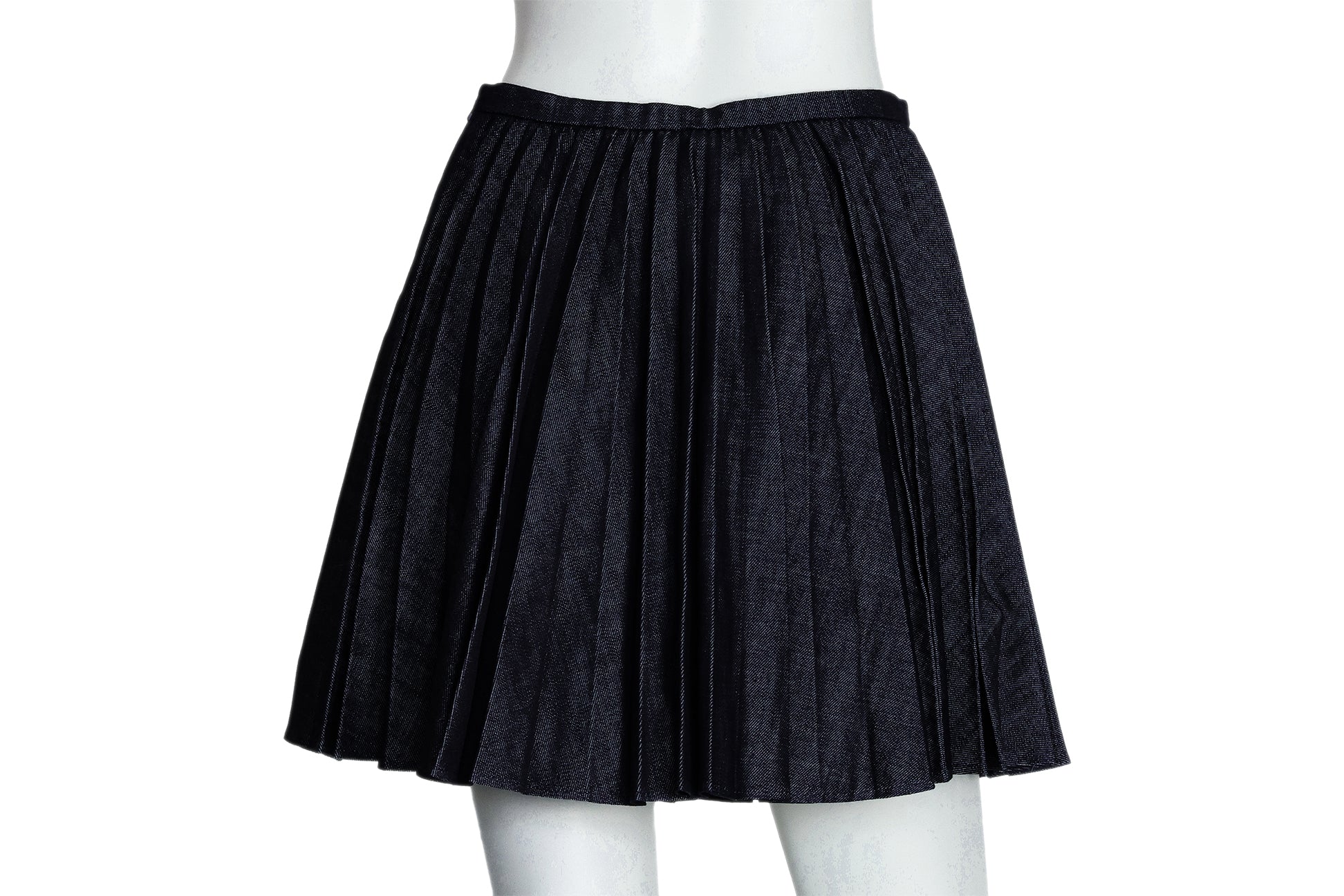 J.W. ANDERSON - A PLEATED DENIM MINI SKIRT