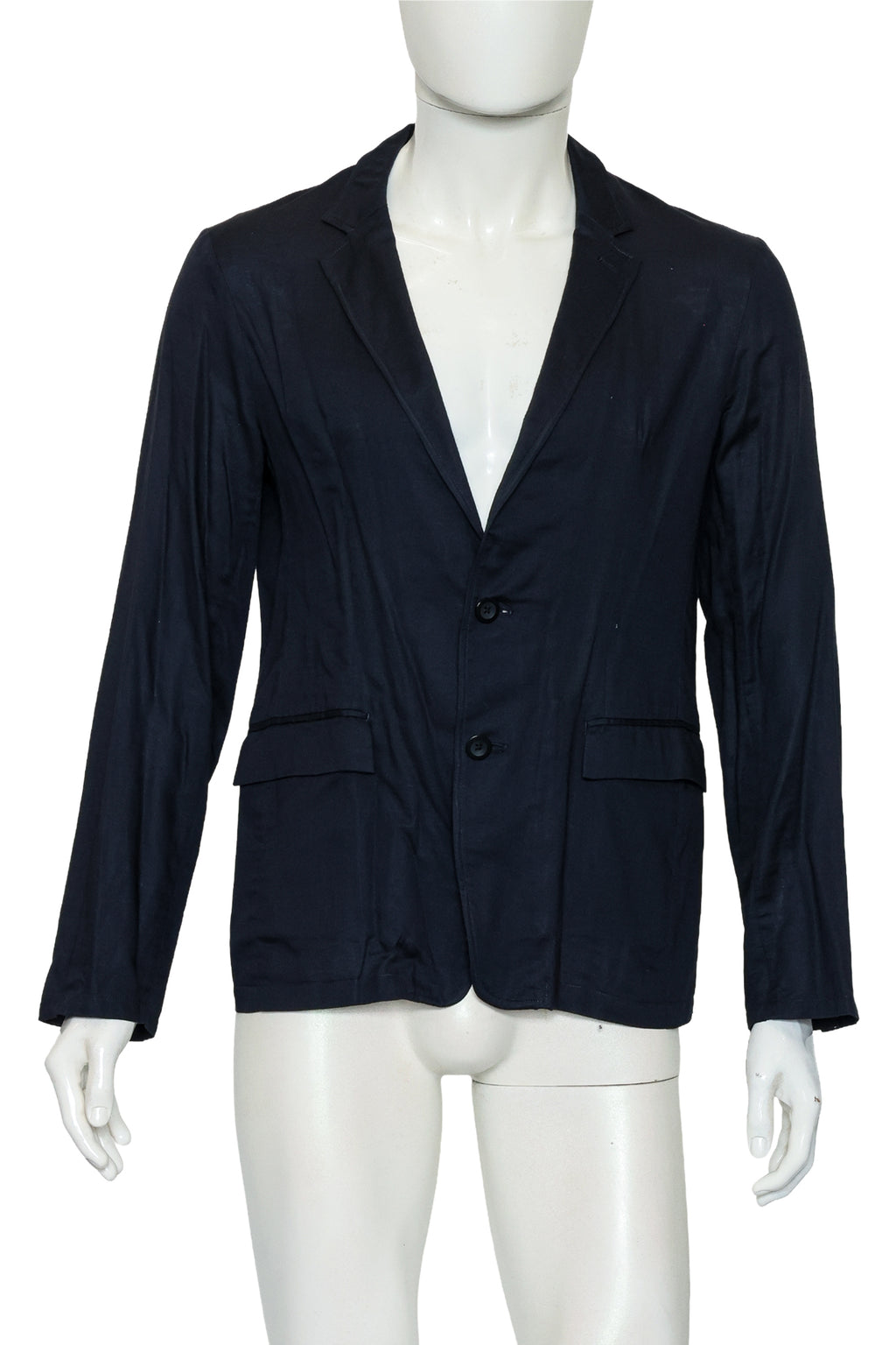 COMME ÇA MEN - A COTTON AND LINEN BLEND BLAZER
