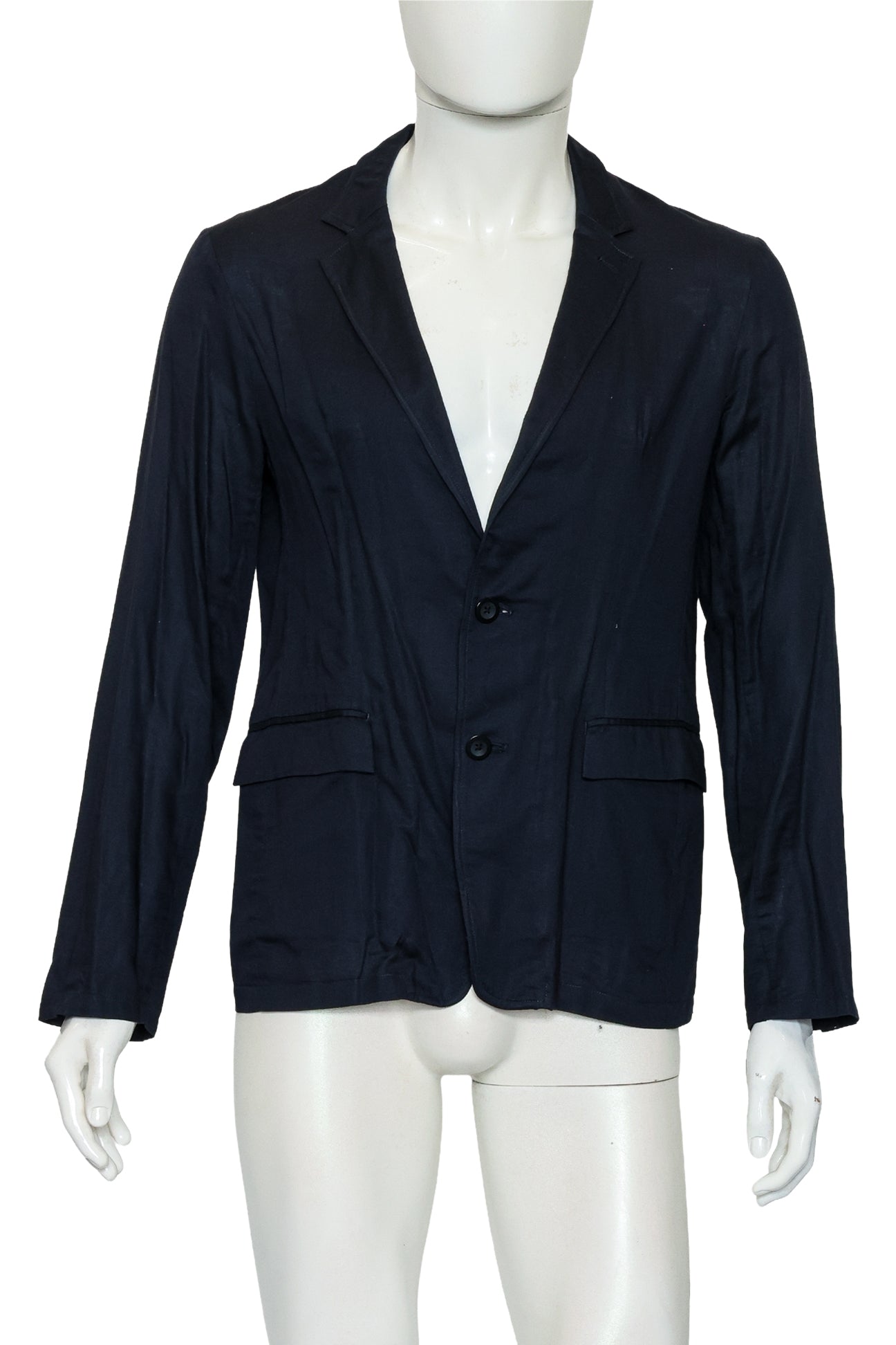 COMME ÇA MEN - A COTTON AND LINEN BLEND BLAZER