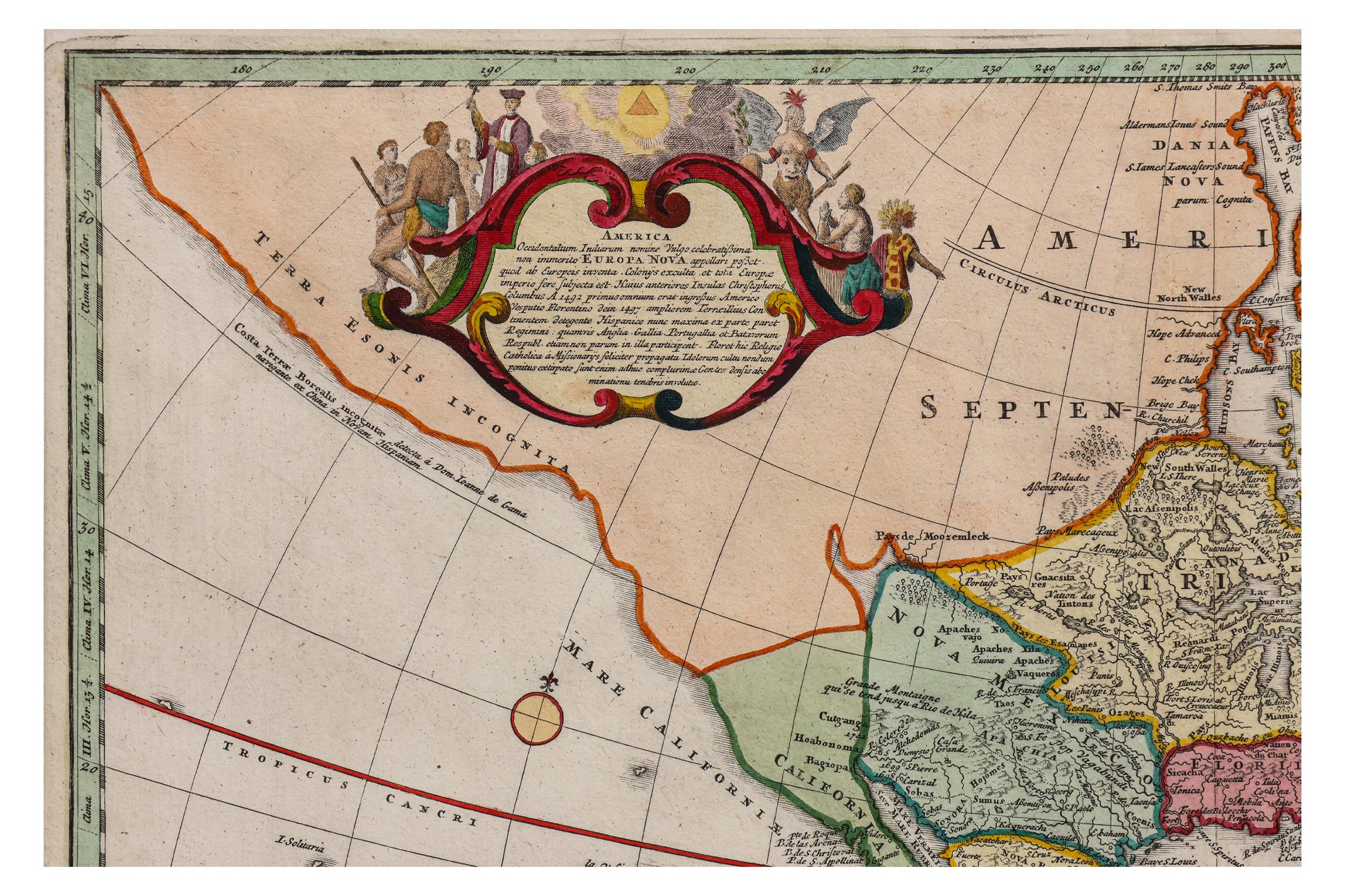TOTIUS AMERICAE SEPENTRIONALIS ET MERIDIONALIS... JOHANNES BAPTISTA HOMAN, 1712