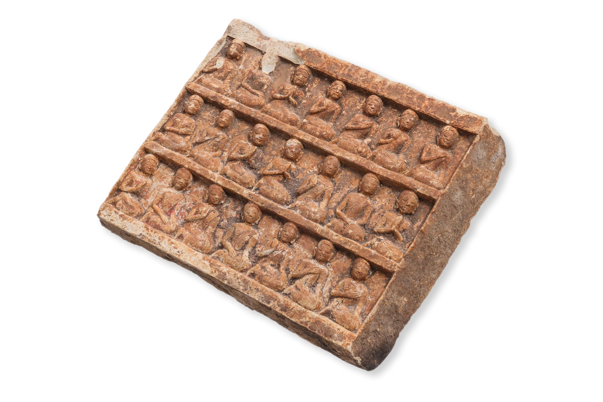 A PAIR OF SOUTHEAST ASIAN CARVED STONE PANELS