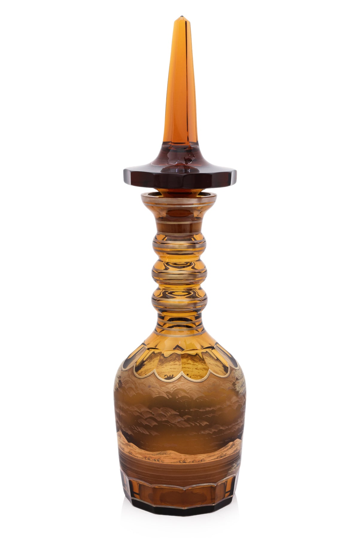 A VERY LARGE BOHEMIAN GLASS DECANTER