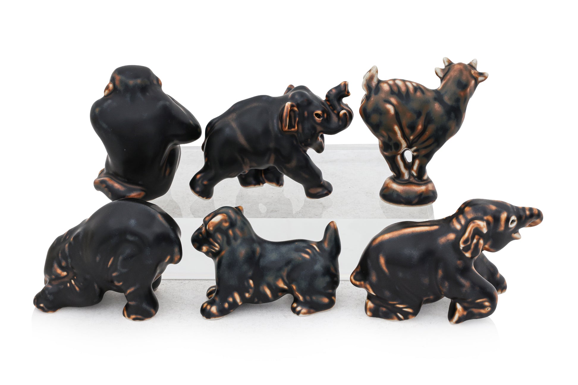 A GROUP OF SIX ROYAL COPENHAGEN MODELS OF ANIMALS DESIGNED BY KNUD KHYN