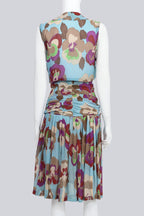 DRIES VAN NOTEN - A FLORAL PRINTED SILK ENSEMBLE