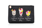 LULU GUINNESS - AN EMBROIDERED ICE CREAM POUCH