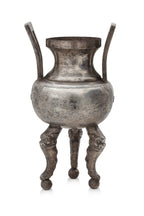 A SILVER PLATED TRIPOD CENSER
