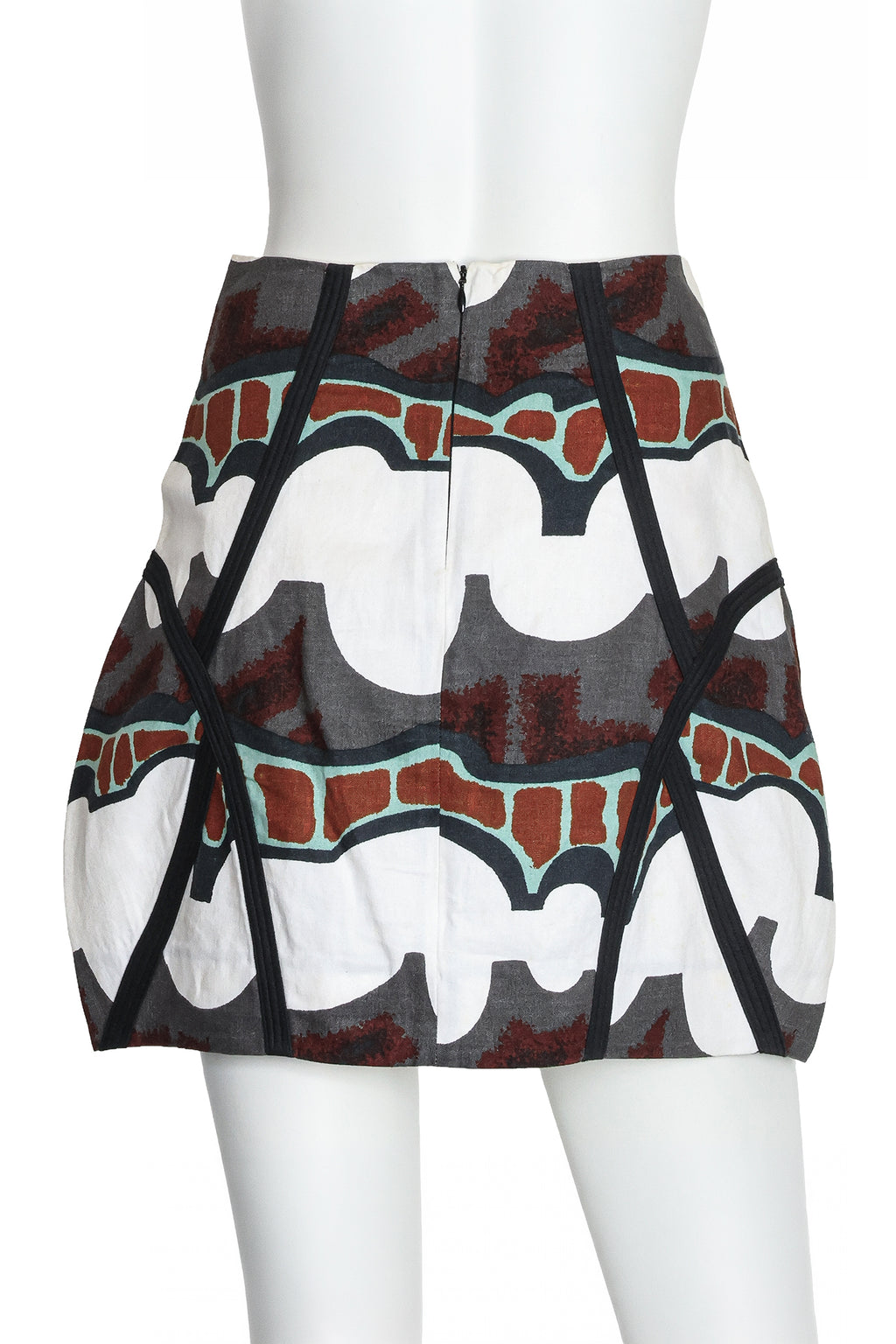 MARNI - AN ABSTRACT PRINT LINEN MINI SKIRT