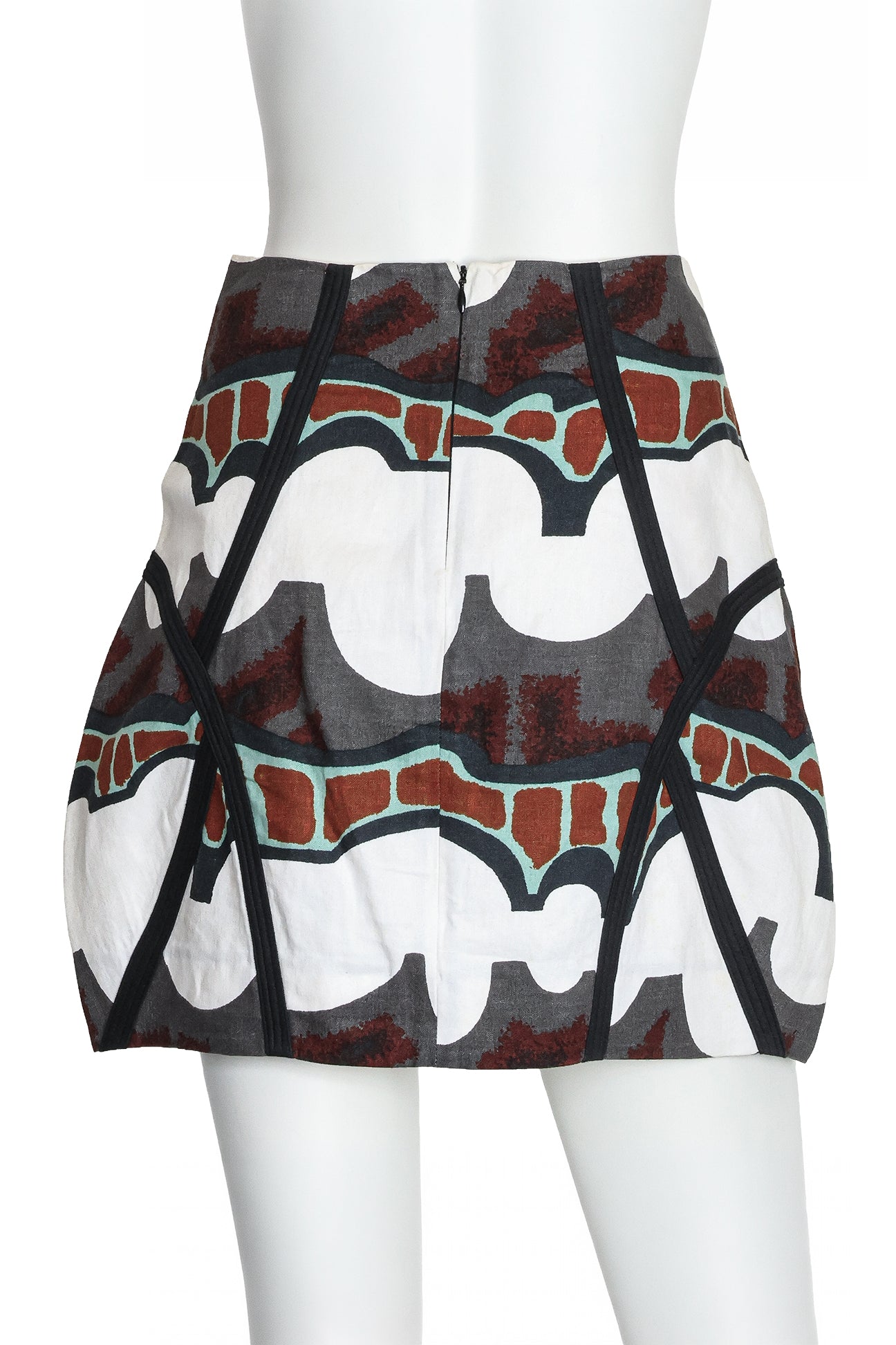 MARNI - AN ABSTRACT PRINT LINEN MINI SKIRT