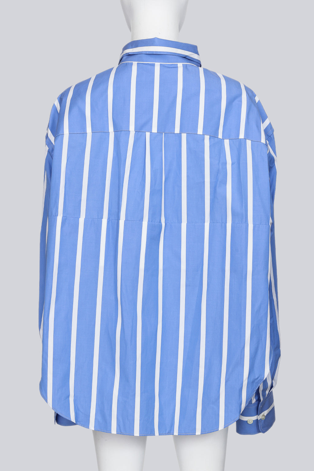 VETEMENTS POUR FEMMES - A SUMMER 2018 BLUE AND WHITE STRIPED SHIRT