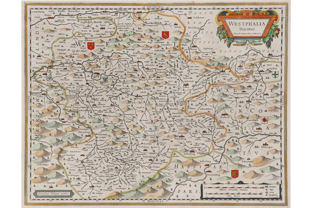 WESTPHALIA DUCATUS, WILLEM BLAEU, 1635