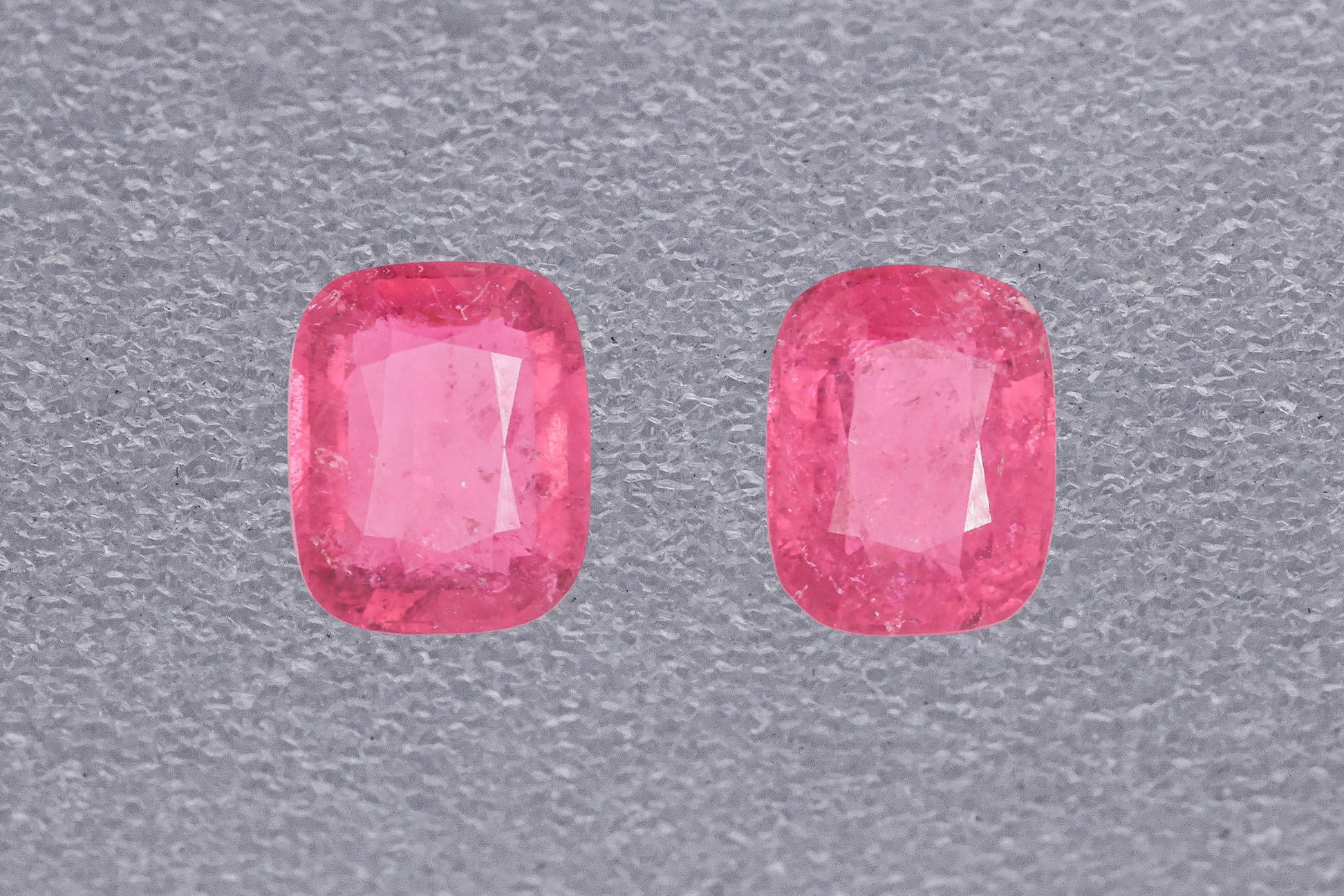 A PAIR OF UNMOUNTED RUBELLITE TOURMALINES