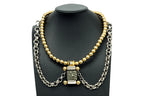 MARNI - A RAW STONE AND METAL STATEMENT NECKLACE