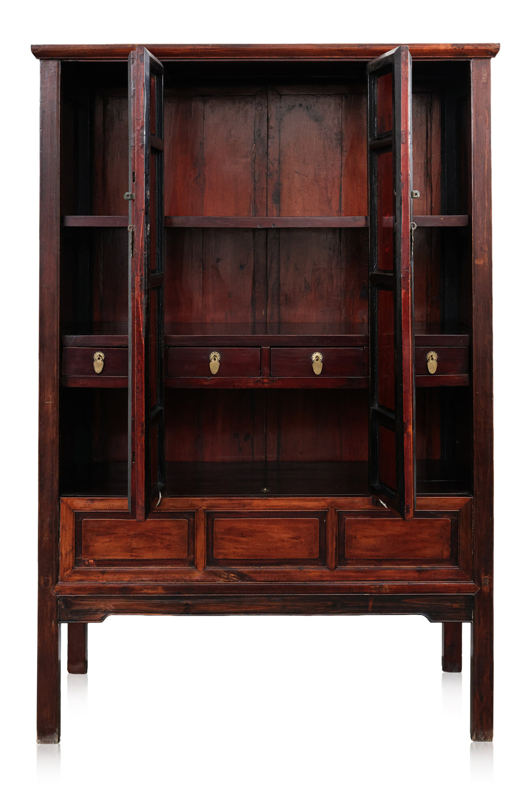 A LARGE CHINESE ELM WEDDING CABINET