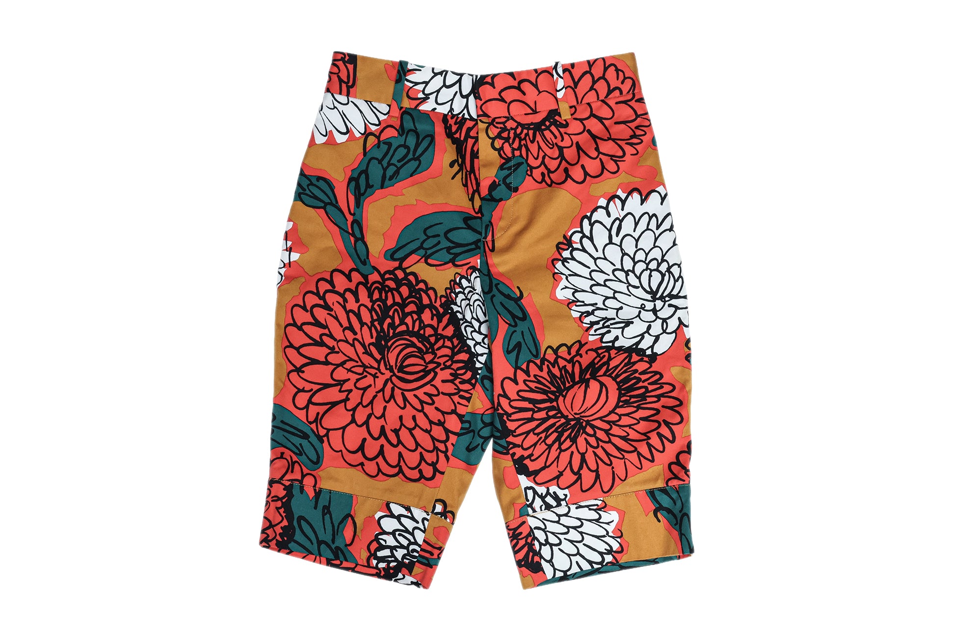 MARNI - A PAIR OF FLORAL PRINT COTTON SHORTS