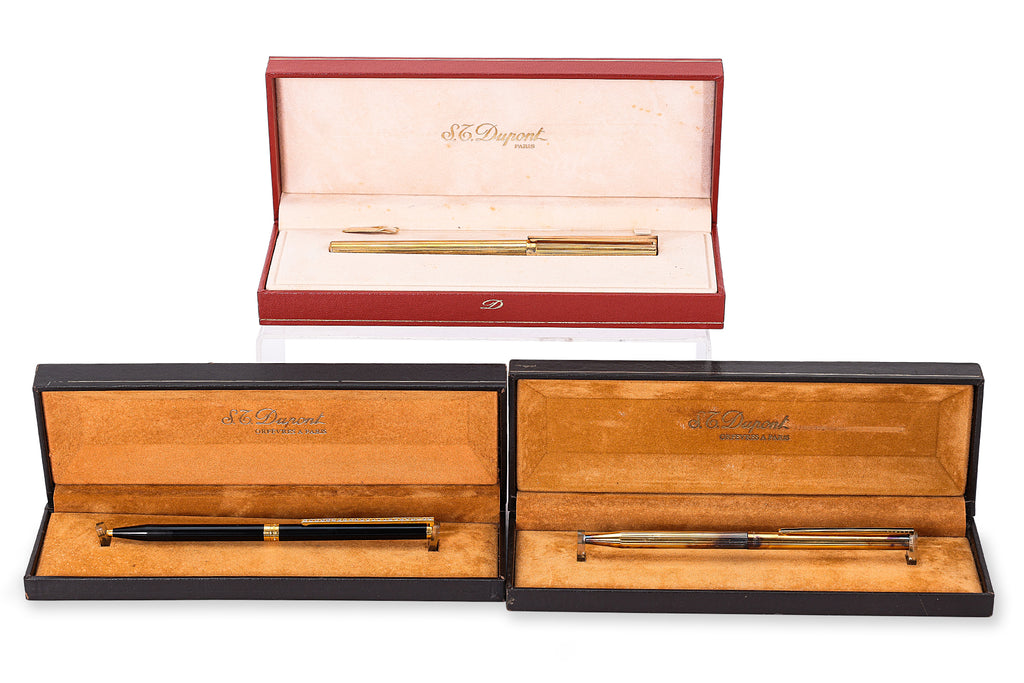 A GROUP OF THREE ST DUPONT PENS